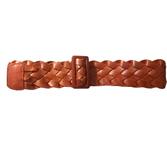 Hollister Genuine Leather Wide Braided Belt Size M/L - Picture 1 of 7